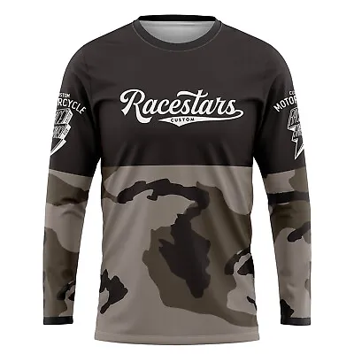 Motocross Men's Cycling Long Sleeve MTB Jersey Mountain BIke T-Shirts Enduro MX • $18.99