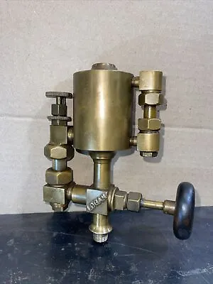 Antique Brass 1/3 PT Logan Lubricator Oiler 3/8” Hit Miss Steam Engine • $195