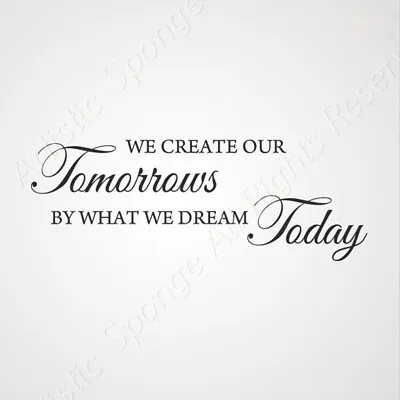 ''WE Create Our Tomorrows.'' Quote Reusable Stencil A5 A4 A3 Wall Decor / Q27 • £2.99