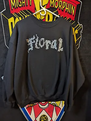 Floral Math Rock Band Black Crewneck Sweatshirt Size 2XL • $30