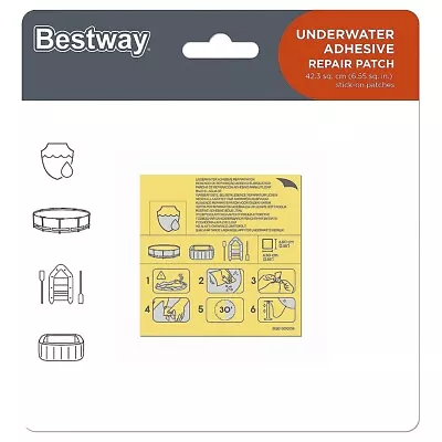 Underwater Adhesive Repair Patch Stick On Patches Inflatable Puncture Pool Kayak • £4.79