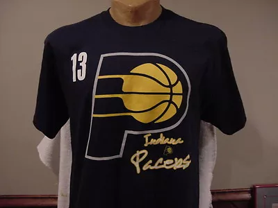 SWEET Indiana Pacers Paul George Men's Lg Blue Majestic T-Shirt #1 NEW&NICE! • $19.99