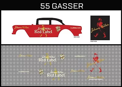 Hot Wheels (1/64) 55 Gasser  Red Label  Waterslide Printed White First Decals • $8