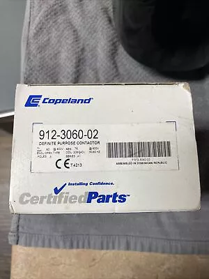 COPELAND 912-3060-02 / 912306002 60 Amp 3 Pole 240/208 Coil Voltage Contactor • $125