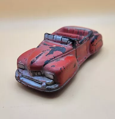 Vintage Auburn Rubber Toy Car -  '46 Lincoln Continental Red Convertible USA 🚘 • $12