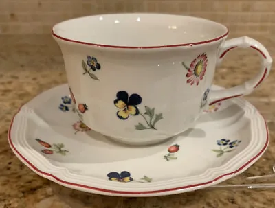 Villeroy & Boch Petite Fleur Flat Cup And Saucer Set-12 Available • $12.99
