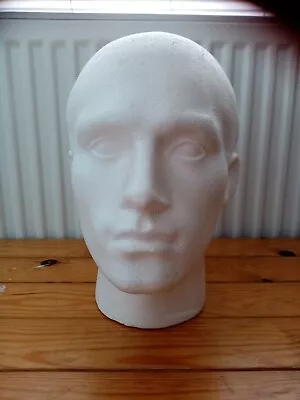 £9.99 • Buy Polystyrene Male Head 30cm Tall Model Mannequin Head