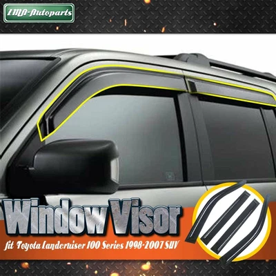 $36.90 • Buy 4Pcs For Toyota LandCruiser 100 Series 1998-2007 Weather Shield  Window Visors
