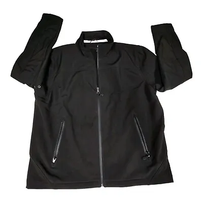 Guess Men's Black Soft Shell Jacket XXL Full-Zip Urban Chic Stylish Outerwear • $45