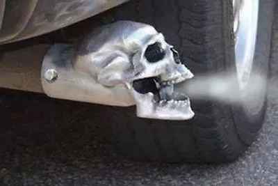 3 1/2'' I.D Skull Exhaust Tip Unpolished - Sold Individually - Made In The USA • $101.99