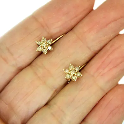 9ct Gold 0.50ct Champagne Diamond Earrings • £495