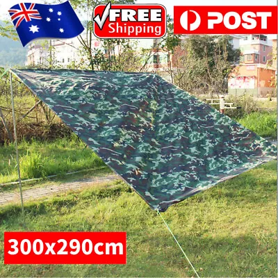 Waterproof Army Camo Tent Tarp Sheet Canopy Awning Rain Cover Outdoor 3 X 2.9m • $22.99