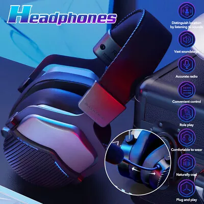 MACHENIKE USB PC Gaming Headset 7.1 Surround Sound Over-Ear Headphones For PS4 • $39.89