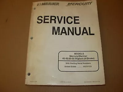 1999 Mercury Mariner 40 45 50  50 Bigfoot  Outboard Motor Service Manual  • $18.40
