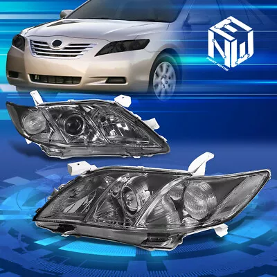 For 07-09 Toyota Camry Smoked Housing Projector Headlights Lamps Replacement • $83.88