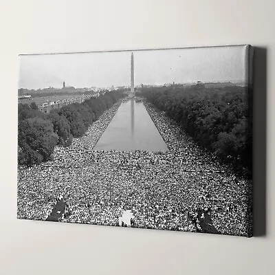 March On Washington Civil Rights Black History 1960s MLK Canvas Wall Art Print • $159