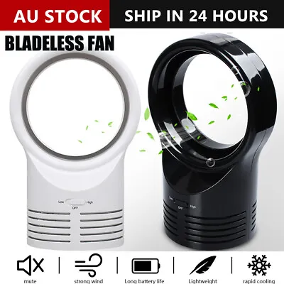 2-speed Bladeless Cooling Fan Adjustable Electric Fan For Home Office Travel AU • $17.25