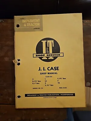 J. I. Case Tractor  D S LA & VA & More Shop Service Repair Manual Book I&T  • $10