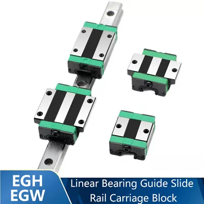 EGW/EGH Linear Bearing Guide Slide Rail Carriage Block Car Carriage Rail Bearing • £10.02