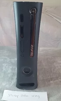 Black Xbox 360 Elite. Sticky Disc Tray. Spares Or Repairs. Turns On.  • £12