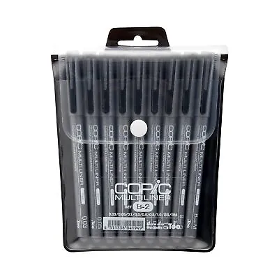 Copic Markers 9-Piece Multiliner Inking Pen Set B-2 Black (MLB2) 9 Pens • $26.16