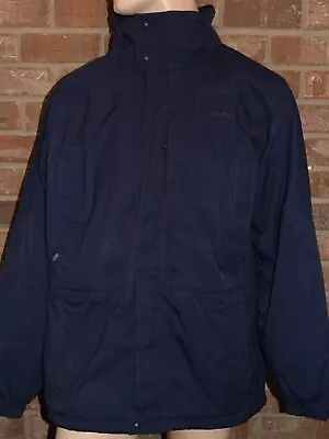 LL Bean Ski Jacket Men XLT Tall Primaloft Snowboard Winter Coat Blue Zip Closure • $32.95