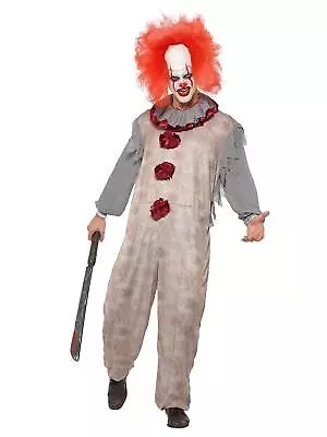 Smiffys Vintage Clown Costume Grey & Red (Size L) • $37.07