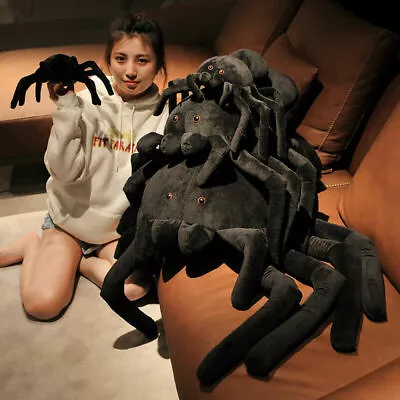 £18.74 • Buy Kids' Giant Black Spider Plush Toy Plush Stuffed Animal Throw Pillows Cushions -