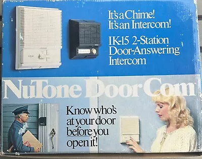 READ Vintage NuTone IK-15 Intercom DoorCom (Speaker ONLY NO CHIME) New Open Box • $54.99