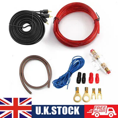 1500 Watt Complete 8 Guage Car Amp RCA Amplifier Wiring Kit Cable Subwoofer Wire • £7.49