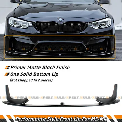 For 15-20 BMW F80 M3 F83 F82 M4 Matte Black Performance Front Lip + Splitter Kit • $124.99