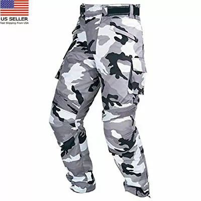 £58.40 • Buy Textile Motorcycle Riding Pants For Men Adventure Armored Cordura Biker Trousers