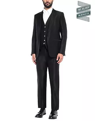 RRP€1480 PAL ZILERI CERIMONIA 3 Piece Suit IT54 US44 XXL Wool Blend Textured • $283.61
