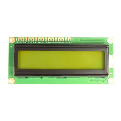 LCD 16x2 Display Green/Yellow 1602 Optional Header Arduino Rasp Pi UK Seller • £3.45