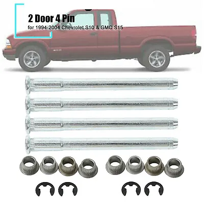 Door Hinge Pins And Bushing Kit 4 Sets For 1994-2004 Chevrolet Chevy S10 GMC • $8.66