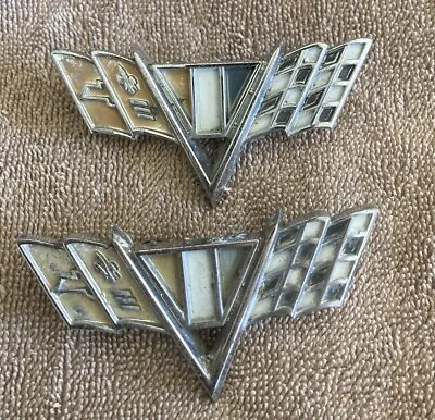 Vintage Corvette Emblem Badges Logo Pair Set  • $45