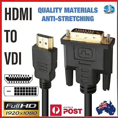 $8.59 • Buy New DVI-D Male 24+1 Pin Link To HDMI Female Converter Gold Plated Adapter Socket