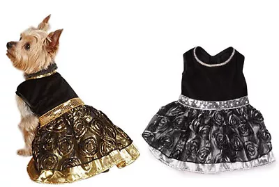 Dog Dress Glam Silver Gold Dress Pet BRAND NEW Holiday  • $18.50