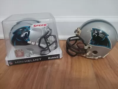 2 Riddell Carolina Panthers Mini Helmets • $25