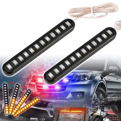 2Pcs 12 LED Sequential Flowing Car Motorcycle Mini Strips Turn Signal Light Slim • $8.39