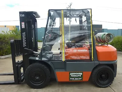 Full Forklift Cab Enclosure Cover Heavy Duty Clear Vinyl For Mitsubishi Models • £169.89