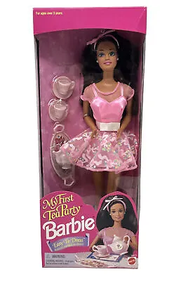 My First Tea Party Barbie Hispanic Teresa Facemold Easy To Dress 14875 1995 • $29.55