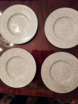 Set 4 Mikasa Ultrastone Gray CU726 6.5  Bread Butter Plates Speckled Excellent • $24.95
