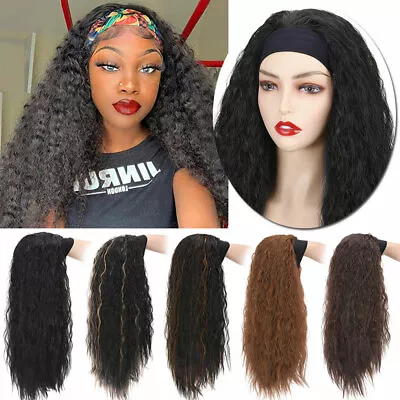 New Grip Headband Scarf Wig Water Wave Hair Style No Plucking Wigs For Women HYT • $26.50