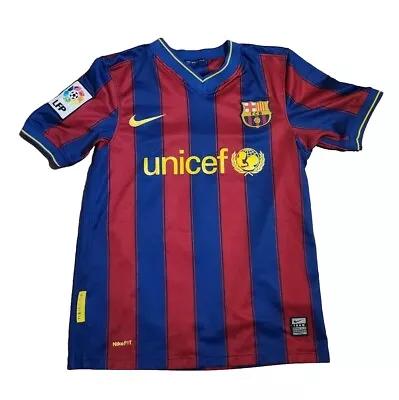 Nike 2016/17 Lionel Messi #10 Barcelona FC Soccer Jersey Youth Size M Unicef • $18.50