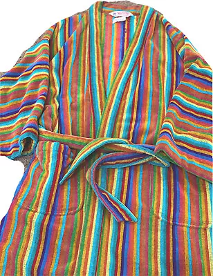 Vintage Mens Robe 60’s 70’s Bonwit Tellers Colorful Terry Cloth Made In Brazil • $289.99