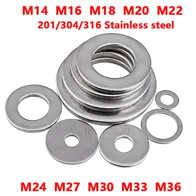 M14 - M36 Penny Repair Flat Washers A2/a4 Stainless Steel For Bolts And Screws • £2.70