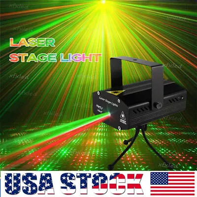 Laser Projector Stage Lights Mini LED R&G Disco Lighting Xmas Party KTV DJ L • $19.99