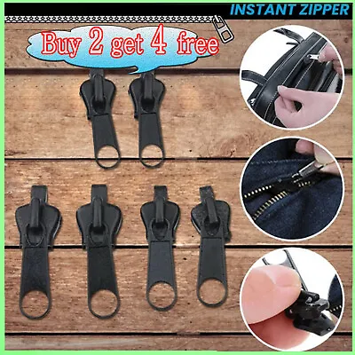 6PCS Fix A Zipper Zip Slider Puller Rescue Instant Repair Replacement  Durable • £3.29