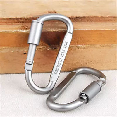 10Pcs Aluminum Screw Locking Carabiner Hook Keychain Wholesale Fast Ship • $5.05